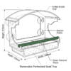 BirdClose Haven window bird feeder measures BirdClose Haven window bird feeder measures